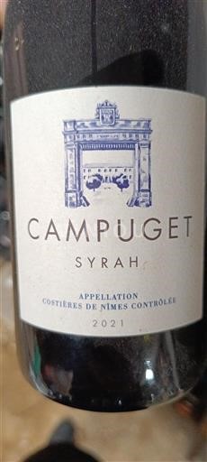 Vallée du Rhône Costières-de-nîmes Campuget Syrah 2021