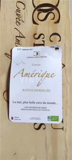 Rhône Valley Costières-de-Nîmes Château Saint Cyrgues Amérique 2017