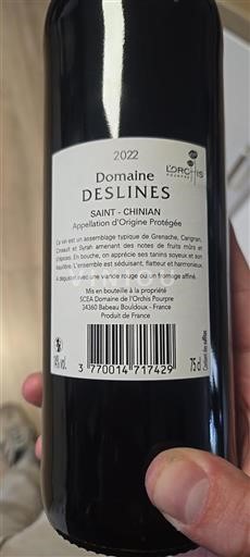 Languedoc Saint-Chinian Domaine Deslines 2022