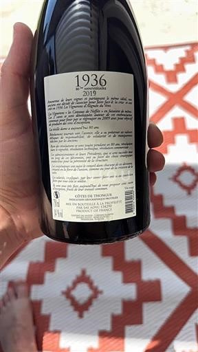 Linguadoca e Rossiglione Côtes de Thongue Les Vignerons Alignan du Vent 1936 80ème Anniversaire 2019
