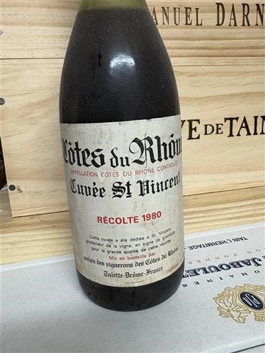 Vallée du Rhône Côtes-du-rhône Côtes du Rhône St Vincent 1980