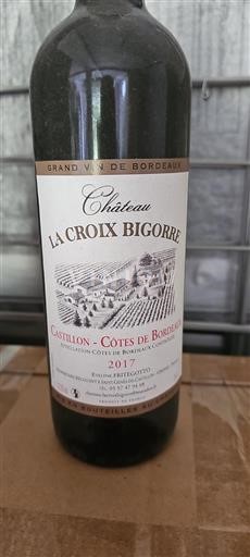 Bordeaux Castillon-côtes-de-bordeaux Château La Croix Bigorre 2017