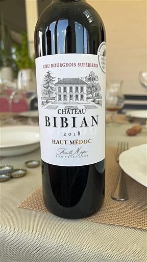 Bordeaux Haut-Médoc Cru Bourgeois Supérieur Château Bibian 2018