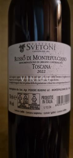Toskana Rosso di Montalcino Fattoria Svetoni 2022
