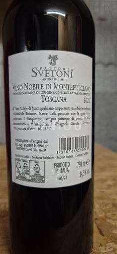 Toskánsko Vino Nobile di Montepulciano Fattoria Svetoni 2021