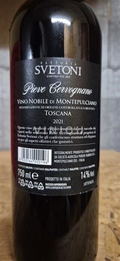 Toskánsko Vino Nobile di Montepulciano Fattoria Svetoni Pieve Cervognano 2021