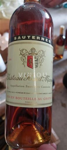 Bordeaux Sauternes Château Haut Mayne 1996