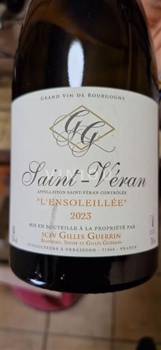 Bourgogne Saint-Véran Gilles Guerrin L'Ensoleillée 2023