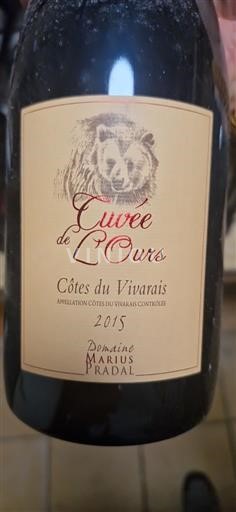 Vallée du Rhône Côtes-du-vivarais Domaine Marius Pradal de l'Ours 2015