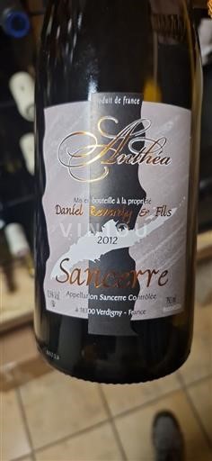Vallée de la Loire Sancerre Daniel Reverdy & Fils Anthéa 2012