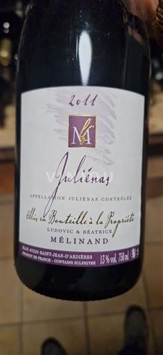 Beaujolais Juliénas Mélinand 2011