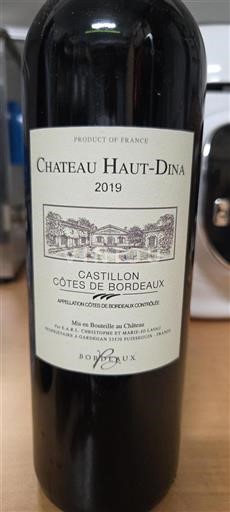 Bordeaux Castillon-côtes-de-bordeaux Château Haut-Dina 2019