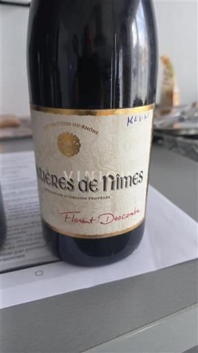 Vin Rouge sec Florent Descombe Non millésimé France Vallée du Rhône Costières-de-nîmes