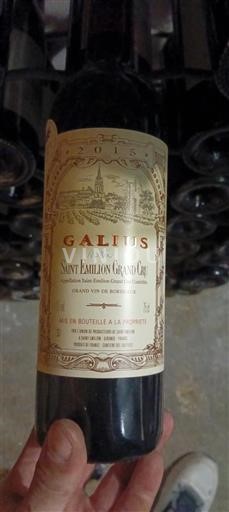 Bordeaux Saint-Émilion Grand Cru Grand Cru Robin Galius 2015