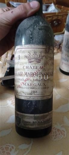 Bordeaux Margaux Grand Cru Château Bel-Air Marquis Aligre 1966