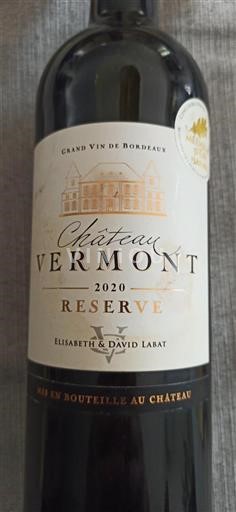 Bordeaux Château Vermont Réserve 2020