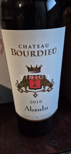 Bordeaux Blaye-côtes-de-bordeaux Château Bourdieu Absolu 2016