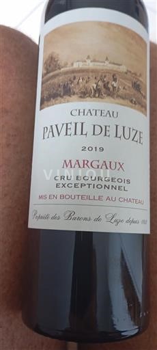 Bordeaux Margaux Cru Bourgeois Exceptionnel Château Paveil de Luze 2019