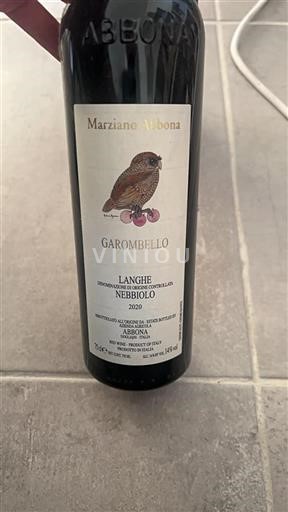 Piedmont Wines Langhe Marziano Abbona Garombello 2020