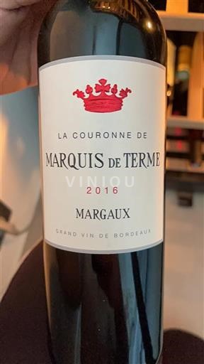 Bordeaux Margaux Marquis de Terme La Couronne de Marquis de Terme 2016