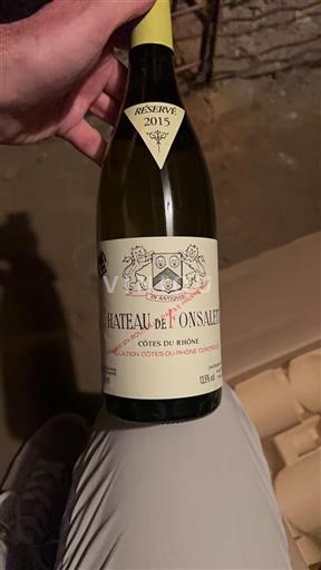 Vin Blanc demi-sec Réserve Château Fonsalette 2015 France Vallée du Rhône Côtes-du-rhône
