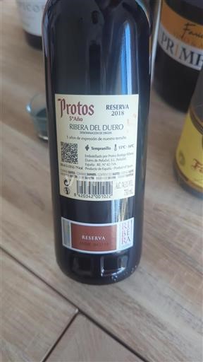 Castiglia e León Ribera del Duero Protos Reserva 2018