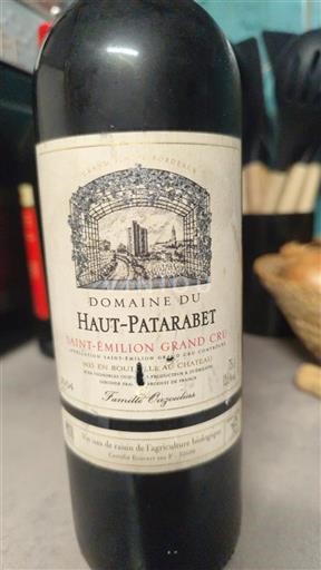 Bordeaux Saint-Émilion Grand Cru Grand Cru Domaine Haut-Patarabet 2004