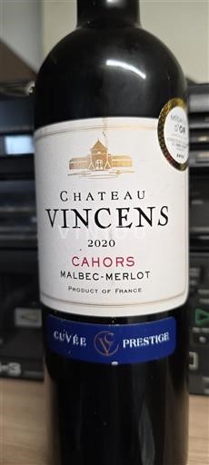Lounais-Ranska Cahors Château Vincens Prestige 2020
