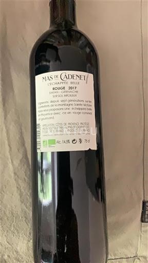 Provenza Côtes-de-Provence Mas de Cadenet L'Échappée Belle 2017