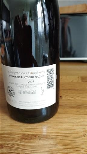 Languedoc-Roussillon Pays d'Oc La Guerre des Bouchons Syrah-Merlot-Grenache 2023