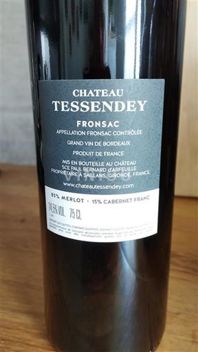 Bordeaux Fronsac Château Tessendey Senza annata