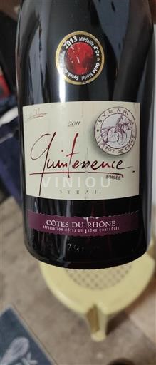 Vallée du Rhône Côtes-du-rhône Cave de Vigne Quintessence 2011
