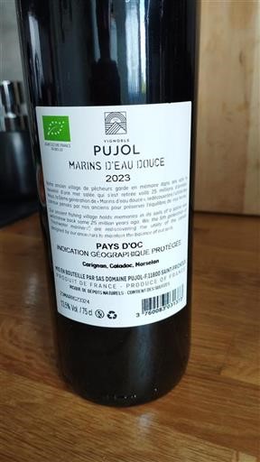 Languedoc et Roussillon Pays d'oc Domaine Pujol Marins d'Eau Douce 2023