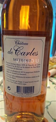 Bordeaux Sauternes Château Carles Non Millésimé