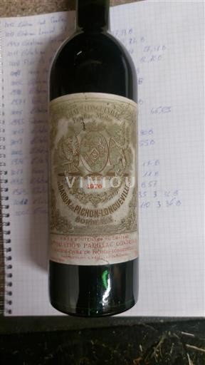 Bordeaux Pauillac Grand Cru Château Longueville au Baron de Pichon-Longueville 1976
