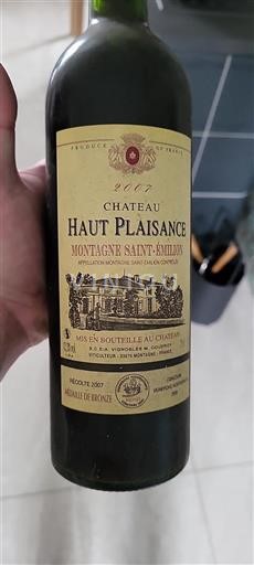 Bordeaux Montagne-saint-émilion Château Haut Plaisance 2007