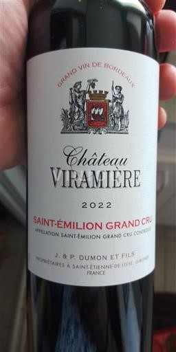 Bordeaux Saint-Émilion Grand Cru Grand Cru Château Viramiere 2022