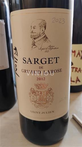 Bordeaux Saint-Julien Gruaud Larose Sarget de Gruaud Larose 2012