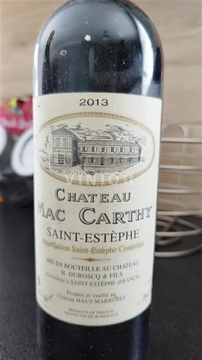 Burdeos Saint-Estèphe Château Mac Carthy 2013