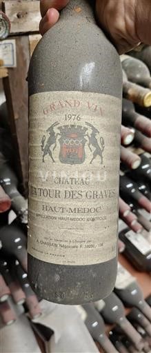 Vin Rouge sec La Tour des Graves 1976 France Bordeaux Haut-Médoc
