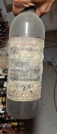 Bordeaux Margaux Cru Bourgeois Château Deyrem Valentin 1981