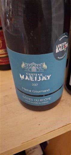 Údolí Rhôny Côtes-du-Rhône Château Malijay Mistral Gourmand 2017