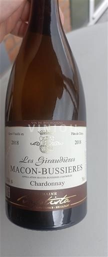 Burgundy Mâcon and Mâcon-Villages Domaine Baptista Les Giraudières 2018