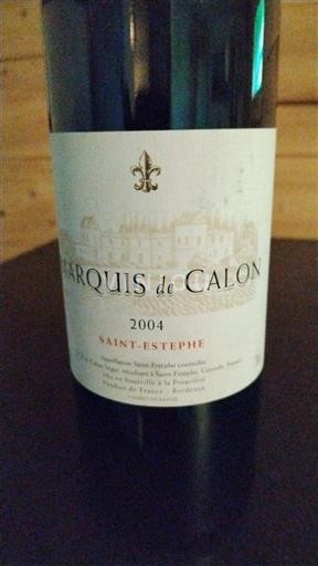 Vin Rouge sec Marquis de Calon Calon Ségur 2004 France Bordeaux Saint-Estèphe