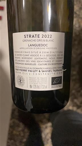 Languedoc Clos Constantin Strate 2022