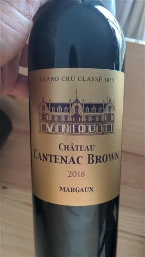 Bordeaux Margaux Grand Cru Château Cantenac Brown 2018