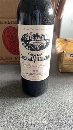 Bordeaux Saint-Émilion Grand Cru Grand Cru Cardinal-Villemaurine 2008