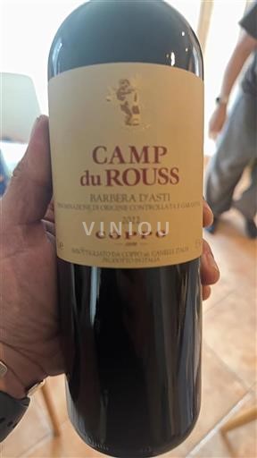 Vin Rouge sec Camp du Rouss Coppo 2022 Italie Piémont Barbera d'Asti