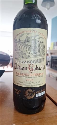 Bordeaux Bordeaux supérieur Château Gabachot 2003