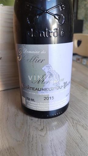Rhônevallei Châteauneuf-du-Pape Domaine Des 3 Cellier Marceau 2015